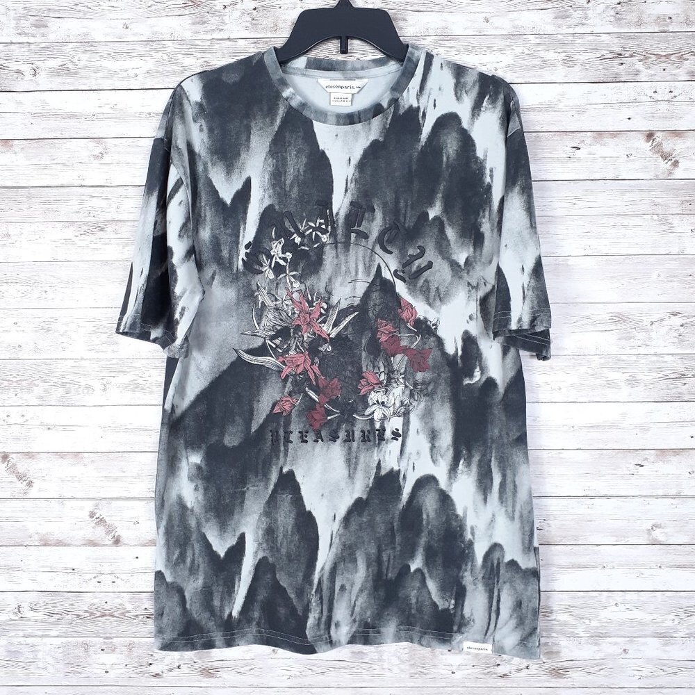 Eleven Paris Mens Shirt M Tie Dye Skull Guilty Pleasures 819